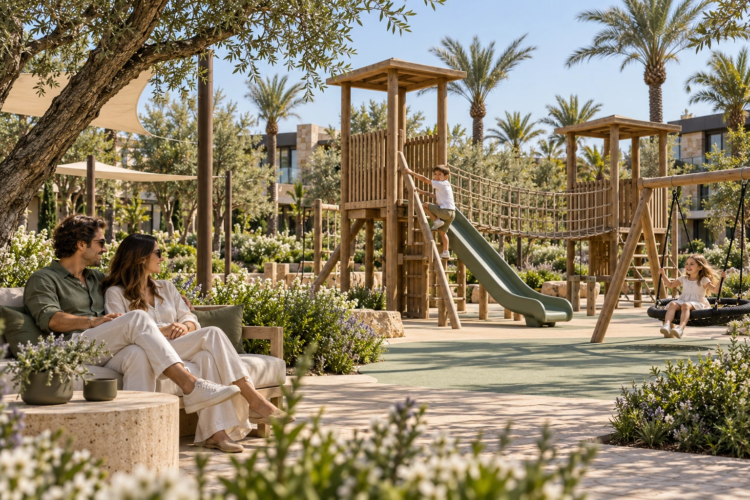 Parc paysager de plus de 4 000 m² · Domaine Red Stone